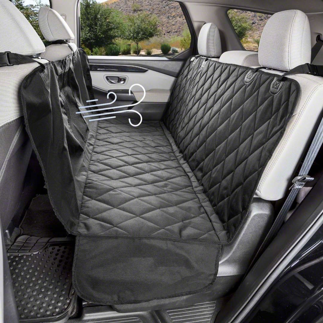 4Knines Rear Seat Cover with Hammock Mesh Window Regular Universal Some Adaptation May Be Required