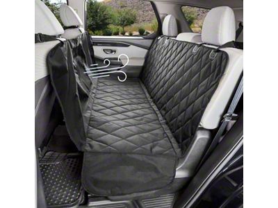 4Knines Rear Seat Cover with Hammock Mesh Window; Regular (Universal; Some Adaptation May Be Required)