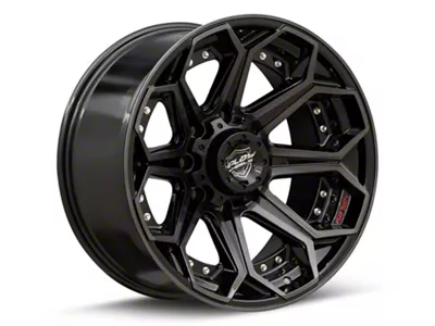 4Play 4P80R Brushed Black 8-Lug Wheel; 20x9; 0mm Offset (01-06 Silverado 3500 HD SRW)