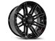 4Play 4P08 Gloss Black with Brushed Face 8-Lug Wheel; 22x10; -24mm Offset (03-09 RAM 2500)
