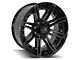 4Play 4P08 Gloss Black with Brushed Face 8-Lug Wheel; 22x10; -24mm Offset (03-09 RAM 2500)