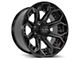 4Play 4P80R Gloss Black with Brushed Face 8-Lug Wheel; 20x10; -24mm Offset (03-09 RAM 2500)