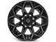 4Play 4P80R Gloss Black with Brushed Face 8-Lug Wheel; 20x10; -24mm Offset (03-09 RAM 2500)