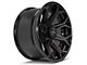 4Play 4P80R Gloss Black with Brushed Face 8-Lug Wheel; 20x10; -24mm Offset (03-09 RAM 2500)