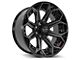 4Play 4P80R Gloss Black with Brushed Face 8-Lug Wheel; 22x10; -24mm Offset (03-09 RAM 2500)