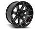 4Play 4P80R Gloss Black with Brushed Face 8-Lug Wheel; 22x10; -24mm Offset (03-09 RAM 2500)