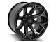 4Play 4P80R Gloss Black with Brushed Face 8-Lug Wheel; 22x12; -44mm Offset (03-09 RAM 2500)