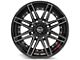 4Play 4P08 Gloss Black with Brushed Face 8-Lug Wheel; 20x10; -24mm Offset (03-09 RAM 3500 SRW)