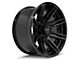 4Play 4P08 Gloss Black with Brushed Face 8-Lug Wheel; 20x10; -24mm Offset (03-09 RAM 3500 SRW)