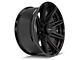 4Play 4P08 Gloss Black with Brushed Face 8-Lug Wheel; 22x10; -24mm Offset (03-09 RAM 3500 SRW)