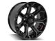 4Play 4P70 Gloss Black with Brushed Face 8-Lug Wheel; 22x10; -24mm Offset (03-09 RAM 3500 SRW)