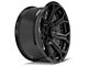 4Play 4P70 Gloss Black with Brushed Face 8-Lug Wheel; 22x10; -24mm Offset (03-09 RAM 3500 SRW)