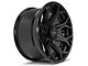 4Play 4P80R Gloss Black with Brushed Face 8-Lug Wheel; 20x10; -24mm Offset (03-09 RAM 3500 SRW)