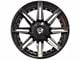 4Play 4P08 Gloss Black with Brushed Face 6-Lug Wheel; 22x12; -44mm Offset (04-08 F-150)