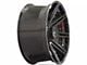 4Play 4P08 Gloss Black with Brushed Face 6-Lug Wheel; 22x12; -44mm Offset (04-08 F-150)