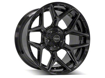 4Play 4P06 Gloss Black with Brushed Face 6-Lug Wheel; 20x10; -18mm Offset (07-13 Sierra 1500)