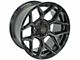 4Play 4P06 Gloss Black with Brushed Face 6-Lug Wheel; 22x12; -44mm Offset (07-13 Sierra 1500)