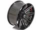 4Play 4P08 Gloss Black with Brushed Face 6-Lug Wheel; 22x12; -44mm Offset (07-13 Sierra 1500)