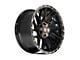 4Play Sport2.0 4PS28 Gloss Black with Brushed Face and Tinted Clear 6-Lug Wheel; 22x10; 0mm Offset (07-13 Sierra 1500)