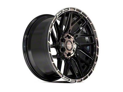 4Play Sport2.0 4PS28 Brushed Black with Tinted Clear Coat 6-Lug Wheel; 22x10; 0mm Offset (07-13 Sierra 1500)