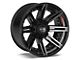 4Play 4P08 Gloss Black with Brushed Face 8-Lug Wheel; 22x10; -24mm Offset (11-14 Sierra 2500 HD)