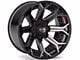 4Play 4P80R Gloss Black with Brushed Face 8-Lug Wheel; 22x12; -44mm Offset (11-14 Sierra 2500 HD)