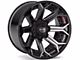 4Play 4P80R Gloss Black with Brushed Face 8-Lug Wheel; 22x10; -24mm Offset (11-14 Sierra 3500 HD SRW)