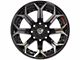 4Play 4P80R Gloss Black with Brushed Face 8-Lug Wheel; 22x10; -24mm Offset (11-14 Sierra 3500 HD SRW)