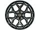 4Play 4P06 Gloss Black with Brushed Face 6-Lug Wheel; 22x12; -44mm Offset (07-13 Silverado 1500)