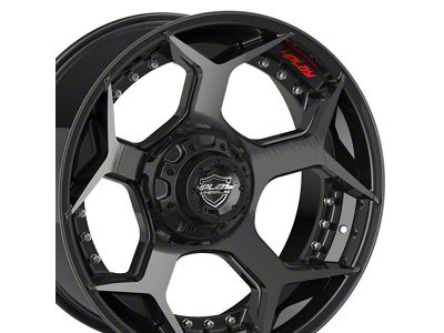 4Play 4P50 Brushed Black 6-Lug Wheel; 20x10; -18mm Offset (07-13 Silverado 1500)