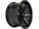 4Play 4P63 Gloss Black with Brushed Face 6-Lug Wheel; 22x12; -44mm Offset (07-13 Silverado 1500)