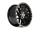 4Play Sport2.0 4PS28 Gloss Black with Brushed Face and Tinted Clear 6-Lug Wheel; 20x9; -6mm Offset (07-13 Silverado 1500)