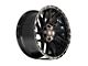 4Play Sport2.0 4PS28 Gloss Black with Brushed Face and Tinted Clear 6-Lug Wheel; 22x10; 0mm Offset (07-13 Silverado 1500)