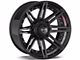 4Play 4P08 Gloss Black with Brushed Face 8-Lug Wheel; 20x10; -24mm Offset (11-14 Silverado 2500 HD)