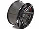 4Play 4P08 Gloss Black with Brushed Face 8-Lug Wheel; 20x10; -24mm Offset (11-14 Silverado 3500 HD SRW)