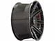 4Play 4P08 Gloss Black with Brushed Face 8-Lug Wheel; 20x10; -24mm Offset (11-14 Silverado 3500 HD SRW)