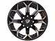 4Play 4P80R Gloss Black with Brushed Face 8-Lug Wheel; 20x10; -24mm Offset (11-14 Silverado 3500 HD SRW)