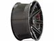 4Play 4P08 Gloss Black with Brushed Face 6-Lug Wheel; 22x12; -44mm Offset (07-14 Yukon)