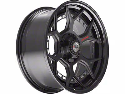 4Play Forged Series 4PF6 Matte Black Center with Gloss Black Barrel 6-Lug Wheel; 20x9; 0mm Offset (07-14 Yukon)