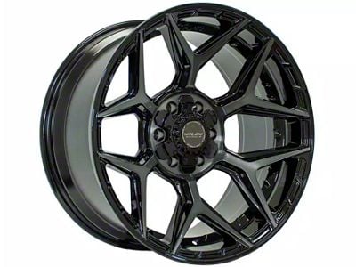 4Play 4P06 Gloss Black with Brushed Face 6-Lug Wheel; 22x10; -18mm Offset (09-14 F-150)