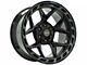 4Play 4P55 Gloss Black with Brushed Face 6-Lug Wheel; 22x12; -44mm Offset (09-14 F-150)