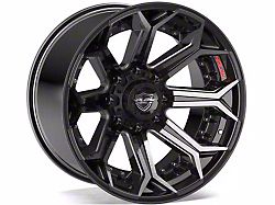 4Play 4P80R Gloss Black with Brushed Face 6-Lug Wheel; 22x10; -18mm Offset (09-14 F-150)