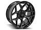 4Play 4P06 Gloss Black with Brushed Face 5-Lug Wheel; 22x10; -18mm Offset (09-18 RAM 1500)