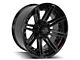 4Play 4P08 Gloss Black with Brushed Face 5-Lug Wheel; 22x10; -24mm Offset (09-18 RAM 1500)