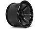 4Play 4P63 Gloss Black with Brushed Face 5-Lug Wheel; 22x12; -44mm Offset (09-18 RAM 1500)