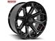 4Play 4P80R Gloss Black with Brushed Face 5-Lug Wheel; 22x10; -24mm Offset (09-18 RAM 1500)