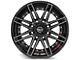 4Play 4P08 Gloss Black with Brushed Face 8-Lug Wheel; 20x10; -24mm Offset (10-18 RAM 2500)