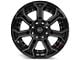 4Play 4P70 Gloss Black with Brushed Face 8-Lug Wheel; 22x12; -44mm Offset (10-18 RAM 3500 SRW)