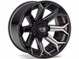 4Play 4P80R Gloss Black with Brushed Face 8-Lug Wheel; 22x10; -24mm Offset (11-16 F-250 Super Duty)