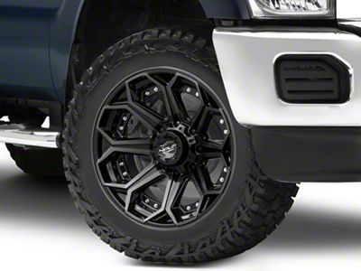 4Play 4P80R Brushed Black 8-Lug Wheel; 20x10; -24mm Offset (11-16 F-350 Super Duty SRW)